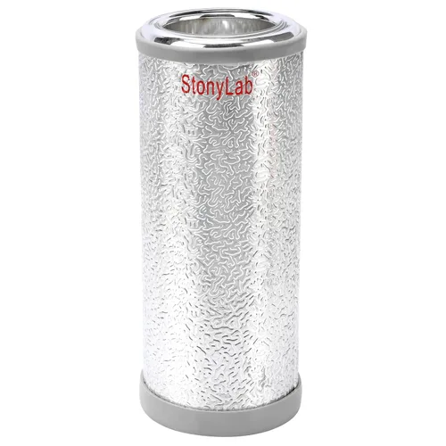 Vista 7 de stonylab Dewar - Frasco de vidrio de borosilicato de forma cilíndrica con base de aluminio, profundidad interior de 7.874 in y diámetro