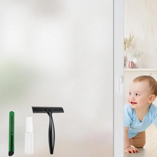 Vista 17 de STATINT - Película de vidrio esmerilado para ventana, privacidad y bloqueo solar, protección UV, para baño, no adhesiva, adhesivo estático