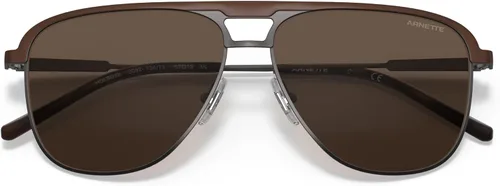Vista 5 de ARNETTE Unisex Sunglasses Gunmetal Brushed Frame, Polarized Grey Lenses, 57MM
