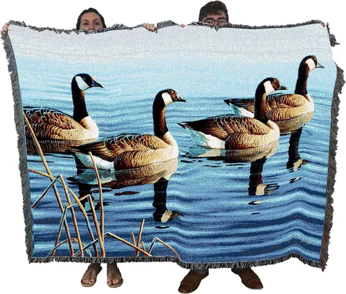 Vista 12 de Pure Country Weavers Cynthie Fisher - Manta de Backwater Woodies - Tapiz de regalo de cabaña de Ducks Lake Lodge tejido de algodón, fabricado