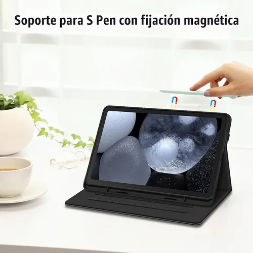 Vista 8 de Fintie Funda de visión multiángulo para Samsung Galaxy Tab S6 Lite de 10,4 pulgadas Soft TPU Back Cover, Front Card Pocket, Drop Proof, S Pen