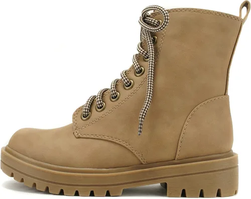 Vista 17 de SODA FIRM - Botines de combate con suela de lengüeta, cordones y cremallera lateral