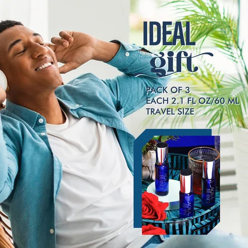 Vista 5 de AQUA BLANCE Spray Corporal Para Hombres, 2.1 Fl Oz/60 ML, Set de 3 Piezas de Tamaño de Viaje
