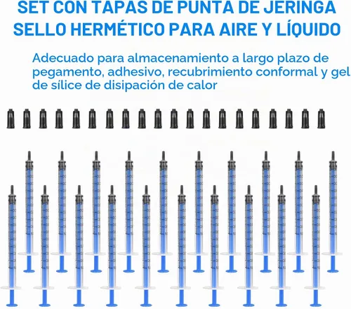 Vista 7 de Paquete de 20 jeringas de 1ml con tapa para líquido, jeringas pequeñas de plástico de 1cc con cubierta para mascotas orales, laboratorios