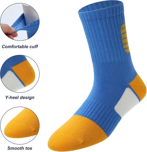Vista 3 de HUMAN FEELINGS Just Wrestle - Calcetines tejidos de media pantorrilla Tallas para jóvenes y adultos, calcetines de baloncesto, fútbol, deportes al