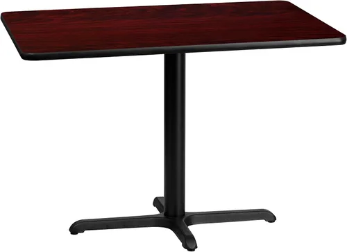 Vista 5 de Flash Furniture Mesa rectangular de 42 x 30 pulgadas y base X de 23.5 x Negro