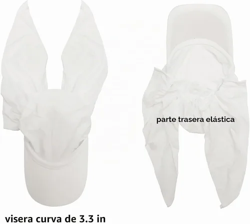 Vista 6 de ZLYC Gorro de quimioterapia para mujer, visera para la cabeza, bufanda preatada, gorra ligera de calavera Blanco sólido