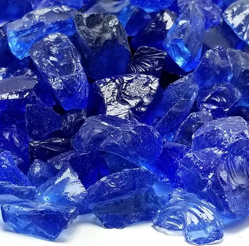 Vista 27 de (5 libras de mezcla de cobalto y azul de primera calidad, para interiores y exteriores, vidrio de fuego triturado para interiores y exteriores
