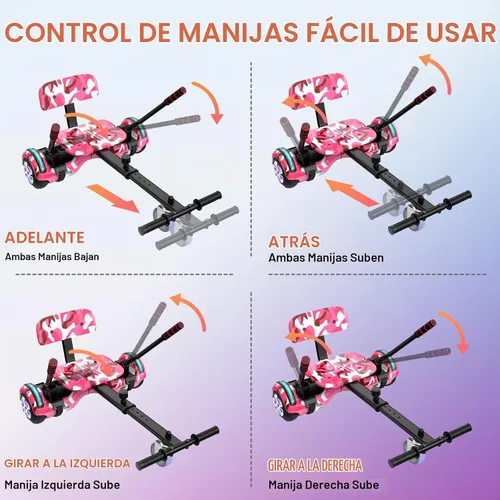 Vista 6 de LIEAGLE Self-Balancing Scooter with Seat Attachment Adjustable Frame