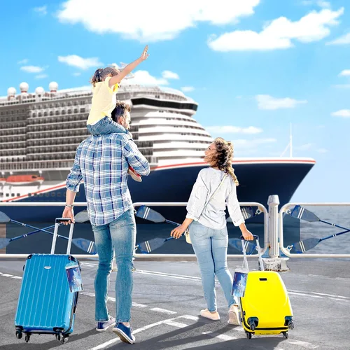 Vista 2 de SEAVILIA - Etiqueta de equipaje para embarcaciones de crucero para NCL Princess Carnival Cruise, etiquetas de equipaje (paquete de 10 unidades)