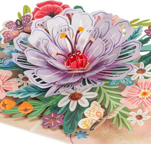 Vista 8 de Paper Love Frndly - Tarjeta desplegable 3D para el día de la madre, la mejor mamá del mundo, para madre, esposa, cualquier persona, 100% reciclada