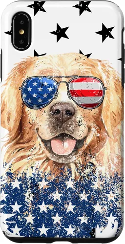 Vista 11 de Golden Retriever American Flag Cream Retriever 4th of July Case for iPhone 17
