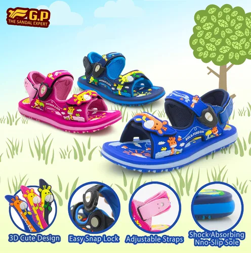 Vista 7 de Gold Pigeon Shoes Sandalias y toboganes para exteriores y agua fáciles de cerrar con broche para niños. Correas ajustables