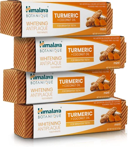Vista 12 de Himalaya Botanique Pasta de dientes blanqueadora antiplaca con bambú + sal marina, sin flúor, para blanqueamiento suave, 4 oz