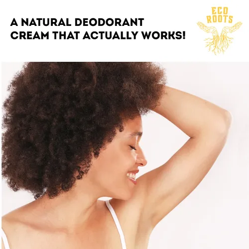 Vista 5 de ECO ROOTS Desodorante natural para mujeres y hombres Crema desodorante orgánica sin aluminio Desodorante saludable sin bicarbonato
