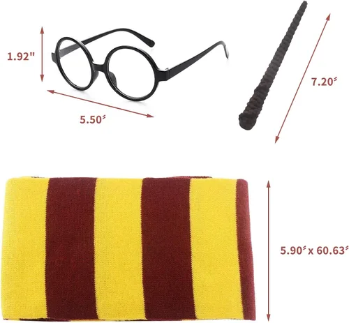 Vista 5 de M&G House Accesorios de fotografía para recién nacidos, bufanda mágica, gafas de mago, varita de ganchillo, accesorios de sesión de fotos de bebé