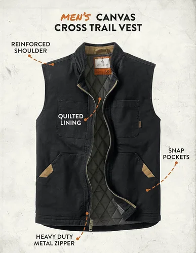 Vista 5 de Legendary Whitetails Chaleco de lona para hombre