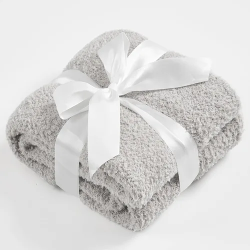 Vista 26 de CYMULA Manta de Punto Súper Suave Tamaño Throw Beige - Ligera Afelpada Esponjosa Mullida Cálida Acogedora Mantas y Throws para Sofá Cama Uso