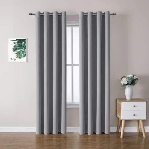 Vista 176 de ChrisDowa - Cortinas cortas para ventana de 40 pulgadas para dormitorio - Cortinas cortas con ojales y aislamiento térmico para oscurecer