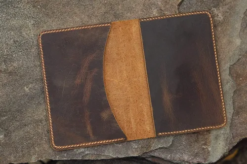 Vista 4 de Personalized distressed leather hobonichi techo cover vintage rustic leather hobonichi A5 A6 cousin cover HAX05S