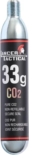 Vista 3 de Lancer Tactical Paquete de 10 cartuchos de CO2 de 1.31 oz para Airsoft, Airguns, chaleco salvavidas inflable automático/manual, chaleco salvavidas