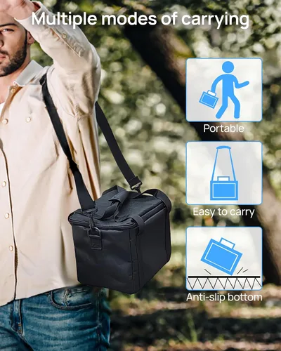 Vista 7 de DaranEner Estación de energía portátil LiFePO4 de 192 Wh, generador solar con bolsa de almacenamiento, 2 CA 300 W (sobretensión de 600 W), USB-C 60