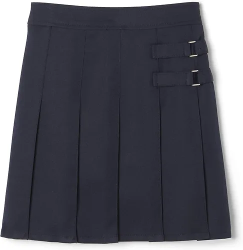 Vista 7 de French Toast Girls Adjustable Waist Pleated-Front Two-tab Scooter Azul marino