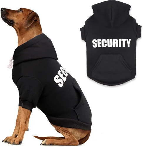 Vista 7 de Sudadera con capucha para perro, suéter de seguridad para perro, suave forro polar cepillado, sudadera con capucha con bolsillo para perros medianos