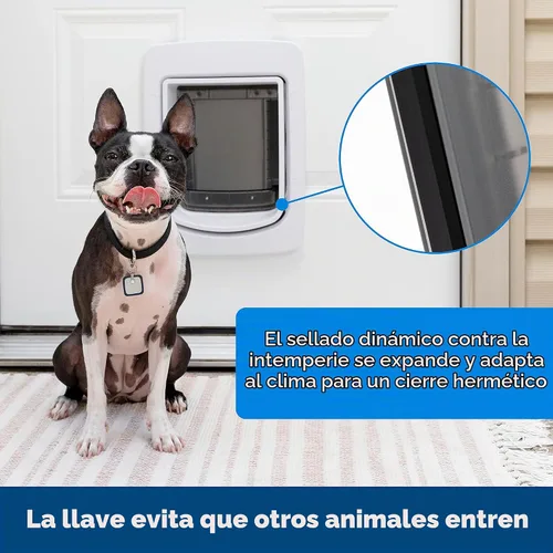 Vista 5 de Puerta para mascotas PetSafe SmartDoor controlada por aplicación (grande), hecha para múltiples mascotas, entrada y salida selectiva, control a
