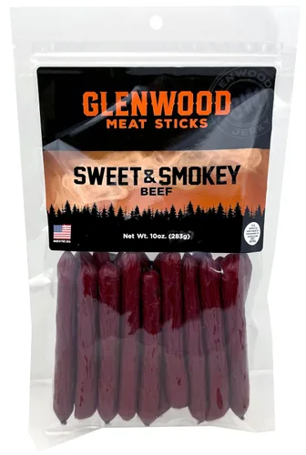 Vista 9 de Glenwood - Palitos de carne altos en proteínas, mini palitos de carne en bolsa resellable de 10 onzas (miel caliente)