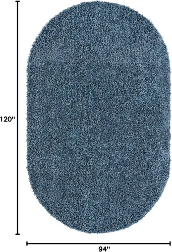 Vista 392 de Unique Loom Colección Davos Shag - Alfombra Lino