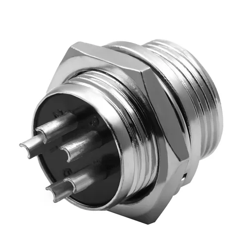 Vista 12 de Heyiarbeit Plata GX16 7A 2P Conector de Aviación Hembra Panel de Alambre Accesorios de chasis de alimentación Conector de metal Aviación 1 unids