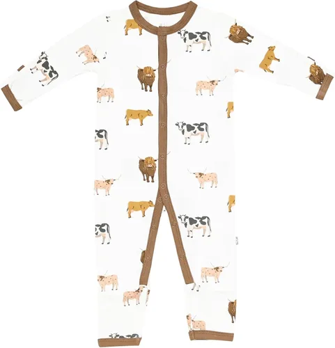 Vista 20 de KYTE BABY Mameluco suave unisex con cierre a presión, 97% rayón hecho de bambú, 3% elastano