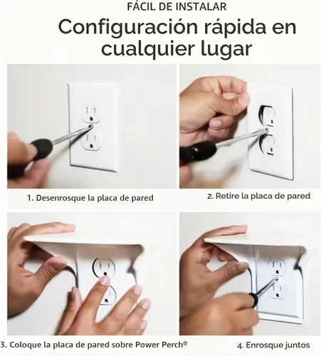 Vista 6 de Estante de salida, soporte de pared de baño con gestión de cables integrada, organizador de pared para decoración inteligente del hogar, ahorro