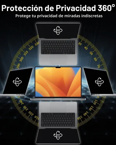 Vista 2 de F FORITO Protector de pantalla de privacidad de 360° compatible con MacBook Pro de 13 pulgadas (2016, 2017, 2018, 2019, 2020, 2021, 2022, M1, M2)