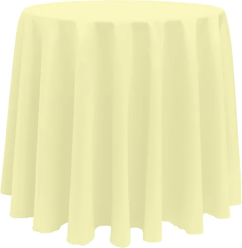 Vista 29 de ULTIMATE TEXTILE Mantel redondo de lino de poliéster de 120 pulgadas, color rosa neón