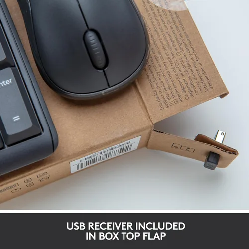 Vista 6 de Logitech MK370 Combo para negocios, teclado inalámbrico de tamaño completo y mouse inalámbrico, receptor USB seguro Logi Bolt, Bluetooth