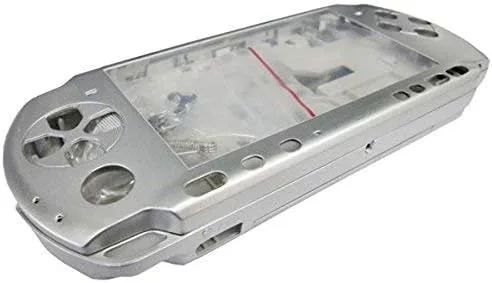 Vista 2 de OSTENT Carcasa completa Shell Faceplate Case Repair Reemplazo para Sony PSP 3000 Consola Color Plata