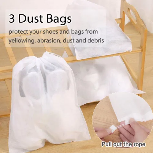 Vista 6 de Bolsas de zapatos para viajes, capacidad para 3 pares de zapatos para viajes, accesorios de equipaje, bolsa portátil para zapatos y bolsa