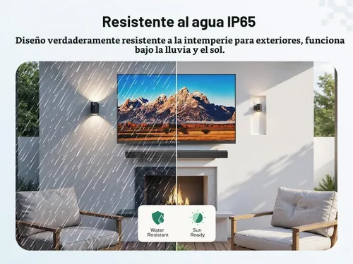 Vista 3 de SYLVOX Barra de sonido impermeable al aire libre para TV, barra de sonido Bluetooth IP65 con control remoto, sonido potente de 60 W, envolvente 3D