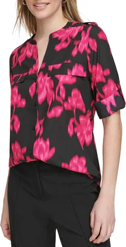 Vista 3 de Calvin Klein Manga enrollable estampada para mujer