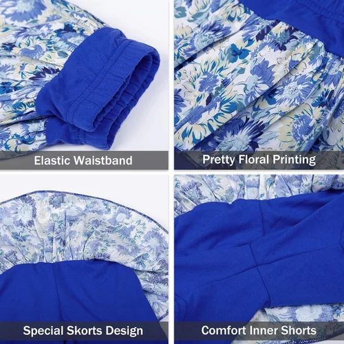Vista 84 de LittleSpring Conjunto de verano para niñas con camiseta sin mangas y pantalones cortos florales