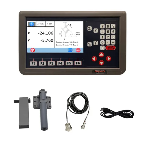 Vista 2 de Codificador de escala de vidrio lineal óptico de alta precisión 59.055 in 10.630 in 5um para máquina de torno 2 ejes LCD lectura digital DRO Display