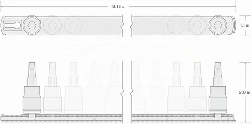 Vista 7 de TEKTON Juego de llaves de vaso Torx, 10 piezas SHB90103