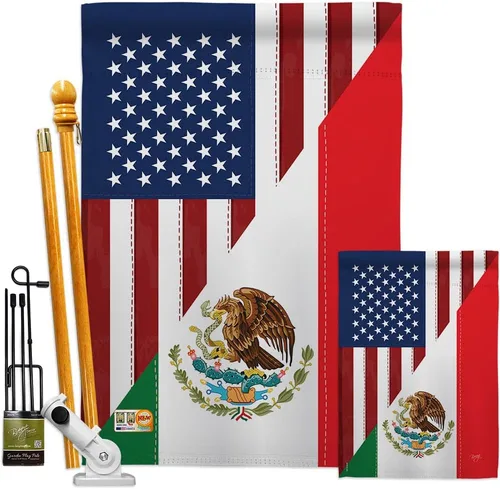 Vista 11 de Juego de banderas de la amistad de Estados Unidos y México, juego de banderas regionales de Estados Unidos, alianza mundial, país, área particular