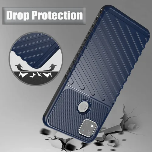 Vista 7 de Funda de teléfono para Redmi 9C/Redmi 10A/Redmi 9C NFC/Redmi 9 Activ/Poco C31 Funda con protector de pantalla, fibra de carbono a prueba de golpes