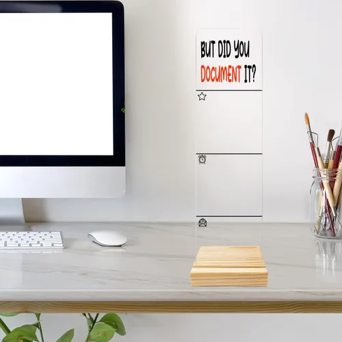 Vista 3 de Tablero de notas para monitor de computadora, tablero de notas para monitor de computadora, pero ¿documentaste que lo documentaste? Acrílico