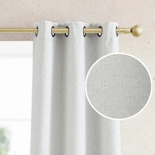 Vista 11 de Jessica Simpson Faye - Cortinas opacas rosas para dormitorio, 2 paneles de cortinas texturizadas con aislamiento térmico, cortinas de 38 x 96