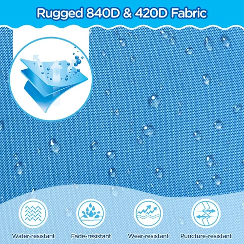 Vista 8 de Yaheetech - Casa inflable para rebotar, tobogán acuático estilo nubes arcoíris 10 en 1 Combo w/ 2 Pools & Large Climbing Wall & Tunnel, Double