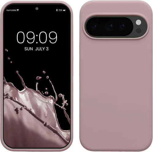 Vista 127 de kwmobile Funda Compatible con Google Pixel 6 Pro - Funda de teléfono de silicona TPU con acabado suave - Azul Arrecife